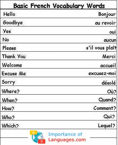Basic French Words