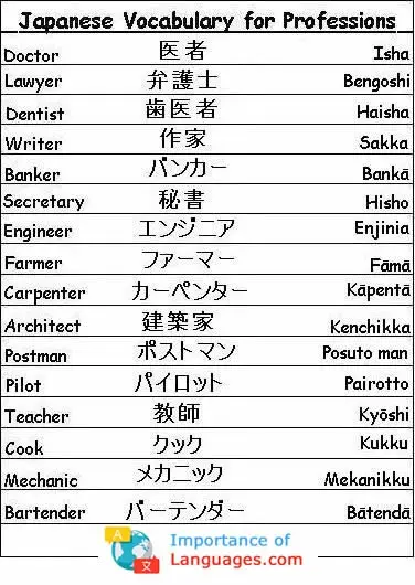 Japanese-Vocabulary-Professionals Japanese Words for Professionals