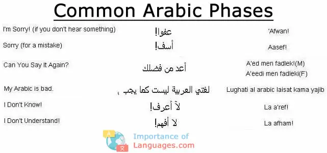 arabic-phases-word Common Arabic Phases